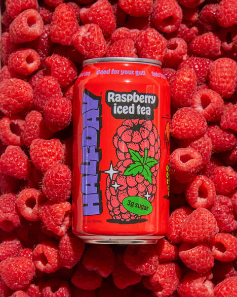Prebiotic Gut-Friendly Raspberry Sodas