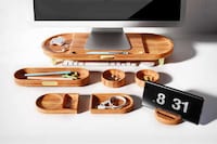 Carved Timber Workstation Organizers