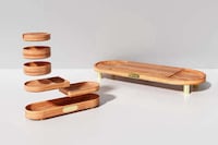 Carved Timber Workstation Organizers Image 5