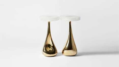 Asymmetrical Industrial Side Tables