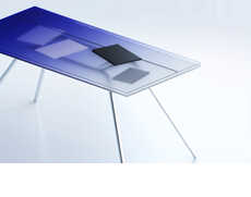 Minimalist Gradient Glass Desks