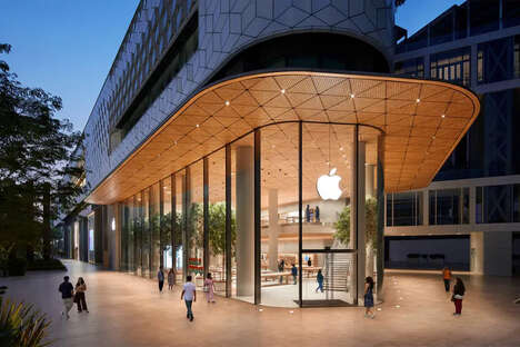 Timber-Clad Mumbai Tech Stores