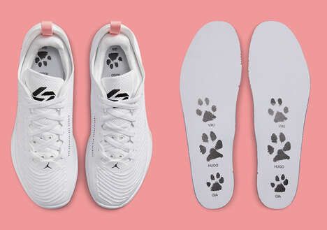 Paw Prints-Adorned Basketball Sneakers