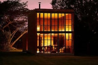 Glass Bridge-Connected Small Homes