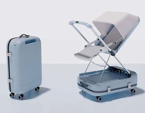 Stroller-Equipped Suitcase Designs
