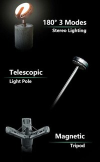 Cylindrical Magnetic Tripod Lanterns Image 3