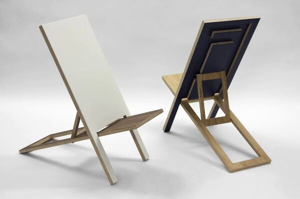 The 'Pad' transforms from a simple flat wooden slab to a complete folding  chair! - Yanko Design