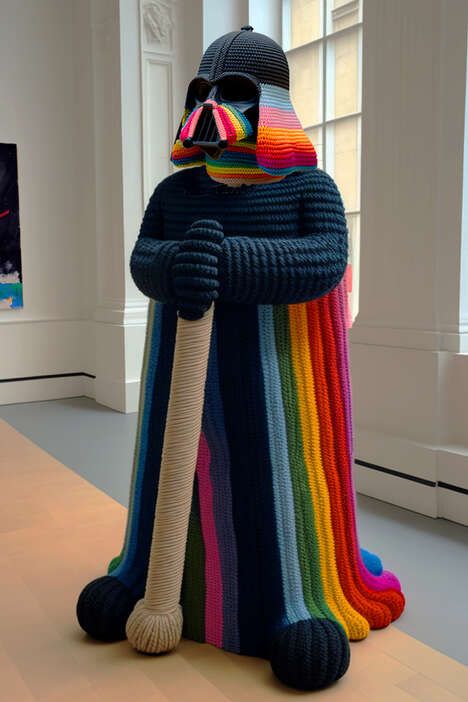 Hand-Knit Sci-Fi Sculptures