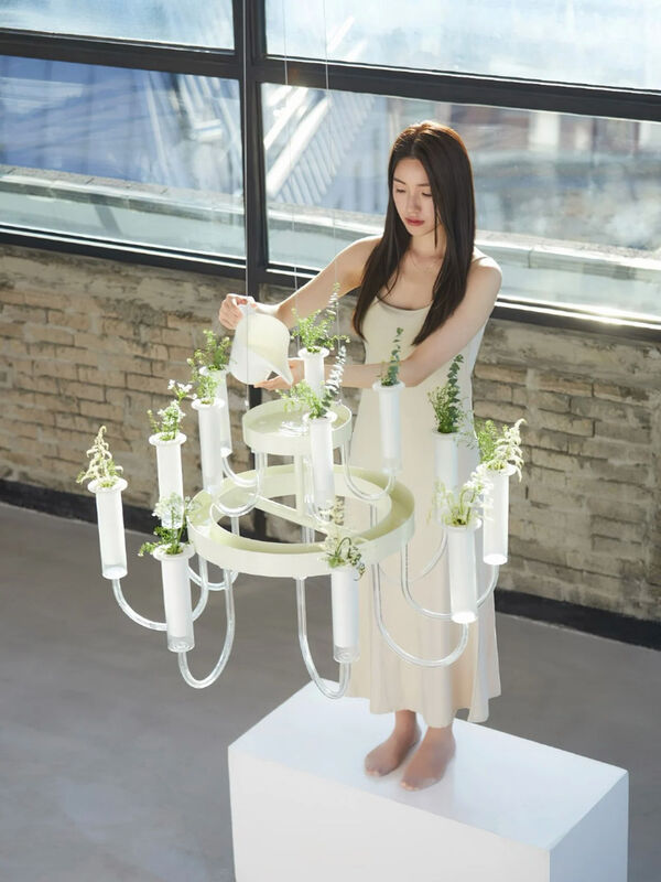 Chandelier-Shaped Self-Watering Vases