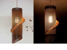 Twisting Timber Lampshade Designs