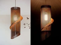 Twisting Timber Lampshade Designs
