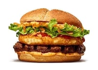 Fried Noddle Burger Patties Image 1