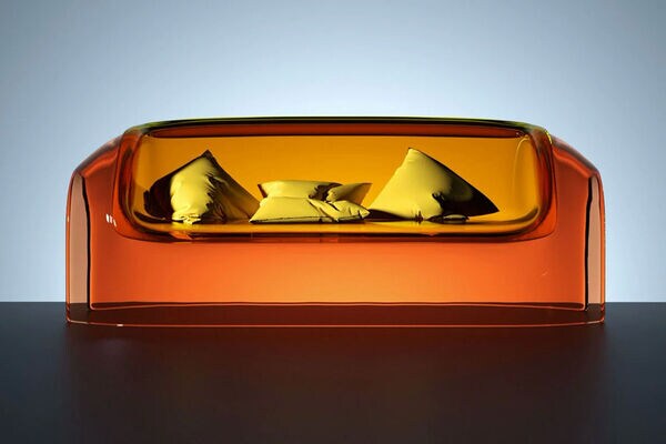 Transparent Hard-Sided Sofas