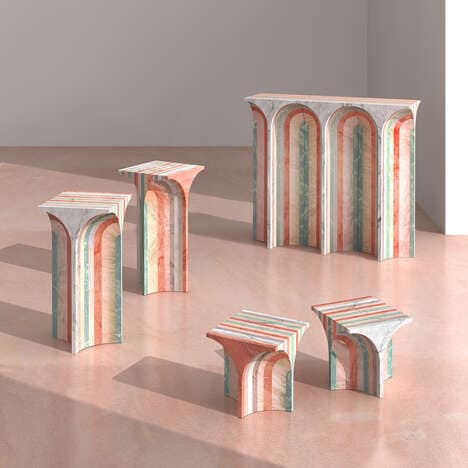 Marbled Globally-Sourced Furniture