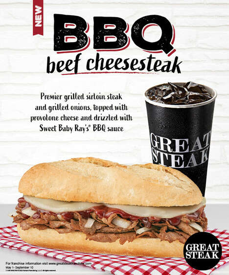 Seasonal BBQ Cheesesteak Sandwiches