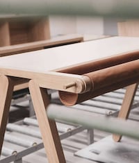 Rolling Leather Bookshelf Desks Image 3
