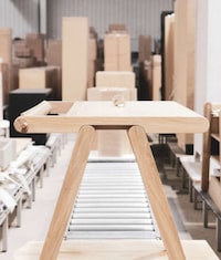 Rolling Leather Bookshelf Desks Image 4