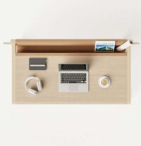Rolling Leather Bookshelf Desks Image 5
