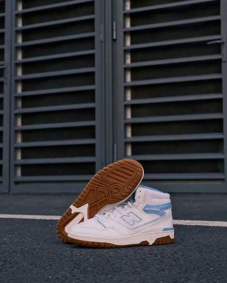 Blue-Tonal High-Top Sneakers