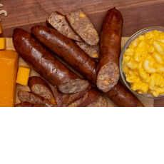 Cheesy Macaroni-Infused Sausages