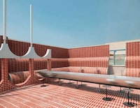 Curved Brick Rooftop Structures Image 1