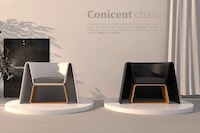 Weather-Versatile Conical Chairs Image 1