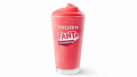 Fizzy Iced Strawberry Drinks