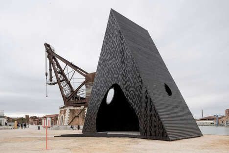 Black Timber Structural Pyramids