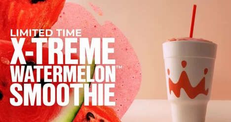 Lemonade-Infused Watermelon Smoothies