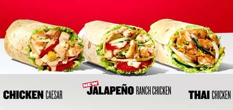 Spicy Jalape&ntilde;o-Stuffed Wraps
