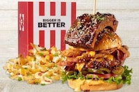 Carnivorous Rib-Topped Burgers