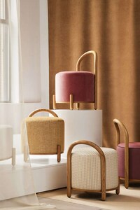 Sculptural Geometric Seating Poufs Image 2