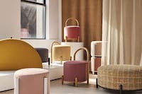 Sculptural Geometric Seating Poufs Image 3
