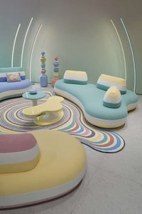 Pastel Tonal Outdoor Furniture Image 2