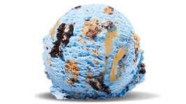 Blueish Cookie-Packed Ice Creams
