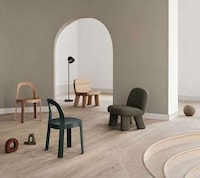 Lightweight Slender Plywood Chairs Image 1