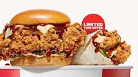 Sauce-Slathered Chicken Sandwiches Image 1