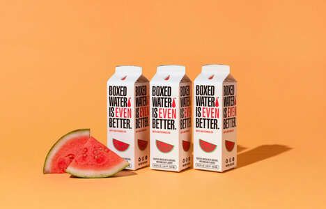 Carton-Packaged Watermelon Waters