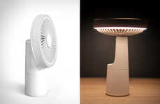Lamp-Equipped Fan Designs
