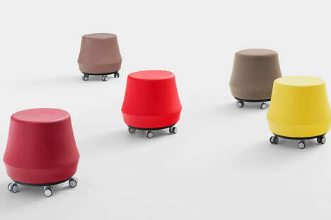 Wheeled Bright Stumpy Stools