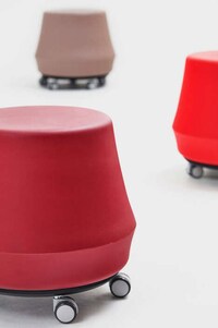 Wheeled Bright Stumpy Stools Image 2