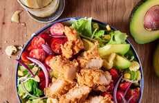 Chicken Tender-Topped Salads