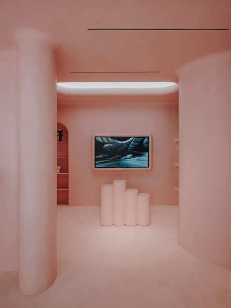 Pink-Tinted Artful Concept Stores