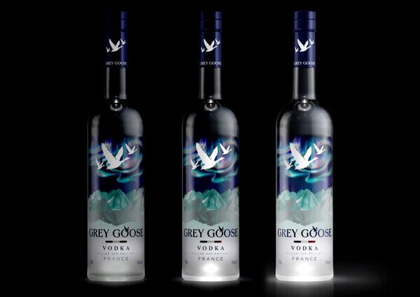 Aurora-Inspired Vodka Bottles