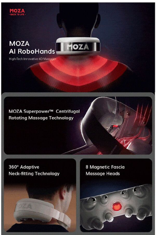 MOZA AI RoboHands: High-Tech Innovative 4D Massager - Produxhub