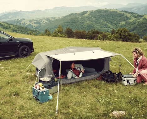 Platform-Supported Car Tents : VEHICLE-MOUNTED tent Platform-Supported Car Tents : Vehicle-Mounted Tent
