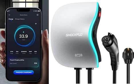 App-Connected EV Charging Stations