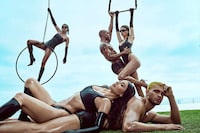 Figure-Hugging Leather Swimwear Image 2