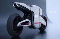 Cyberpunk Cityscape Electric Bikes Image 3