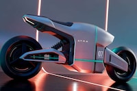Cyberpunk Cityscape Electric Bikes Image 4